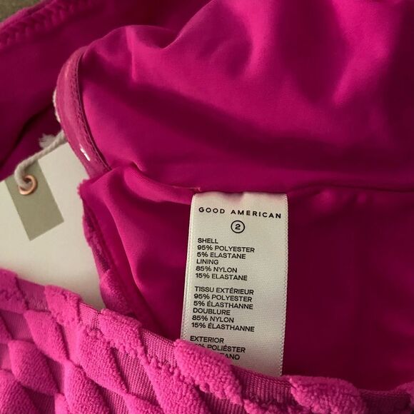 NWT Good American Hawaiian Pink Bandeau Swim Top - Picture 5 of 6